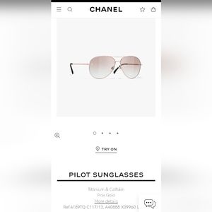 Chanel Pilot Sunglasses